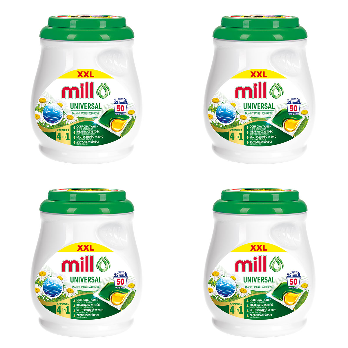 <strong>4 x 50 KAPSUŁ DO PRANIA</strong></br>• 1,05 zł / szt</br>• zapach świeżości</br>• uniwersalne</br> </br> - obrazek 2