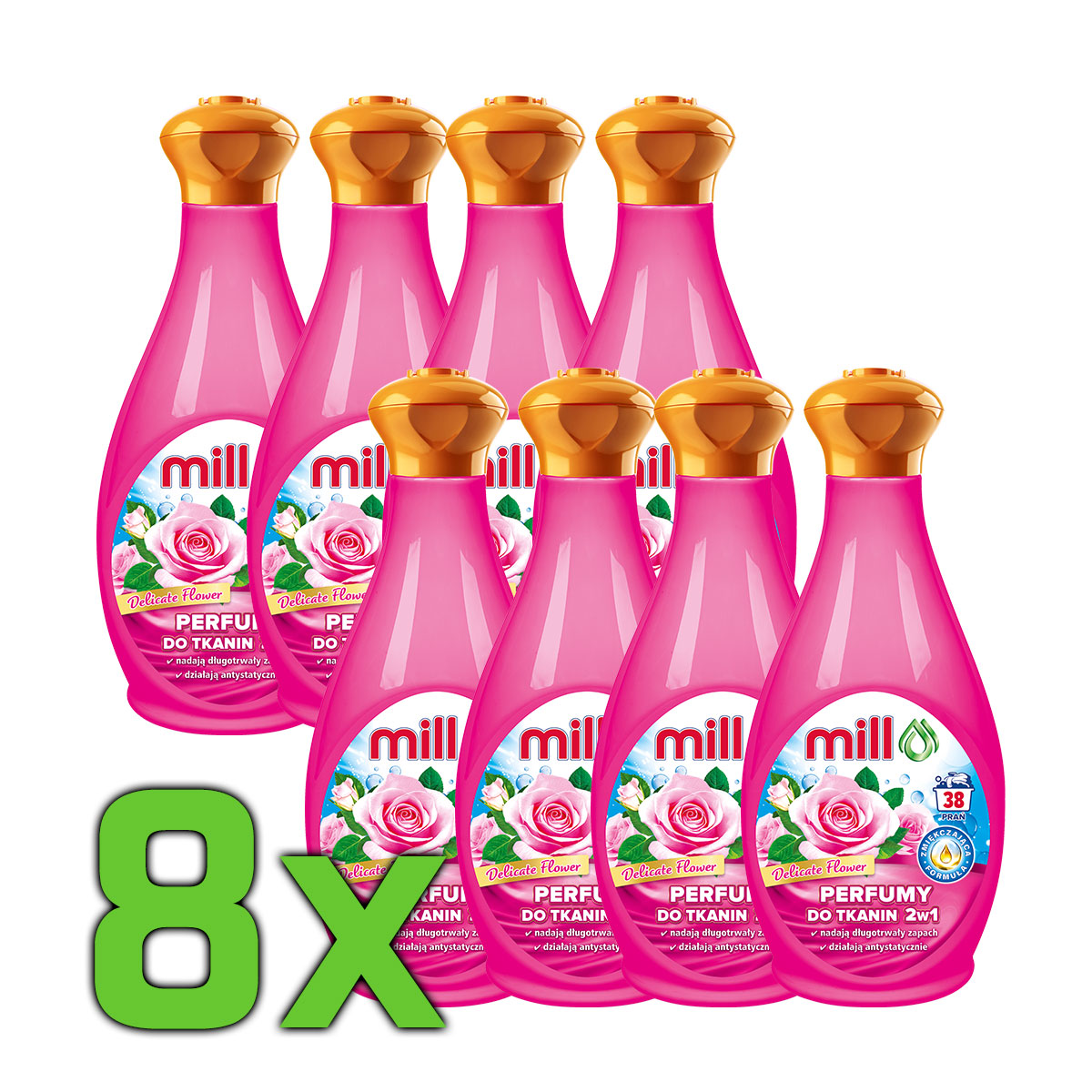 <strong>8 x 760 ml PERFUM DO TKANIN</strong></br>• 16,51 zł / litr</br>• DELICATE FLOWER</br>• zapach słodko kwiatowy</br> </br> - obrazek 2
